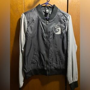 Disney The Nightmare Before Christmas Halloween Town Black Bomber Jacket Size M